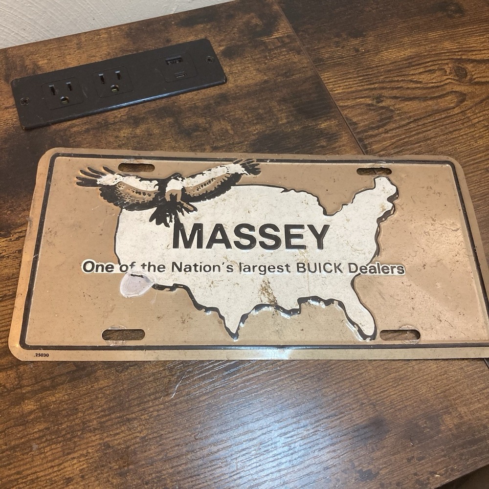 Massey One Of Nation's‎ Largest Buick Dealer Booster License Plate Pittsburgh PA